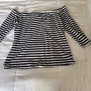 Striped Off-Shoulder Women's Top